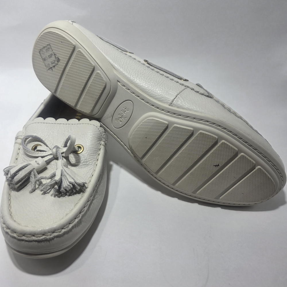 Coach White Leather Tassel Loafers Women’s US 9.5 Excellent Condition - Picture 3 of 9